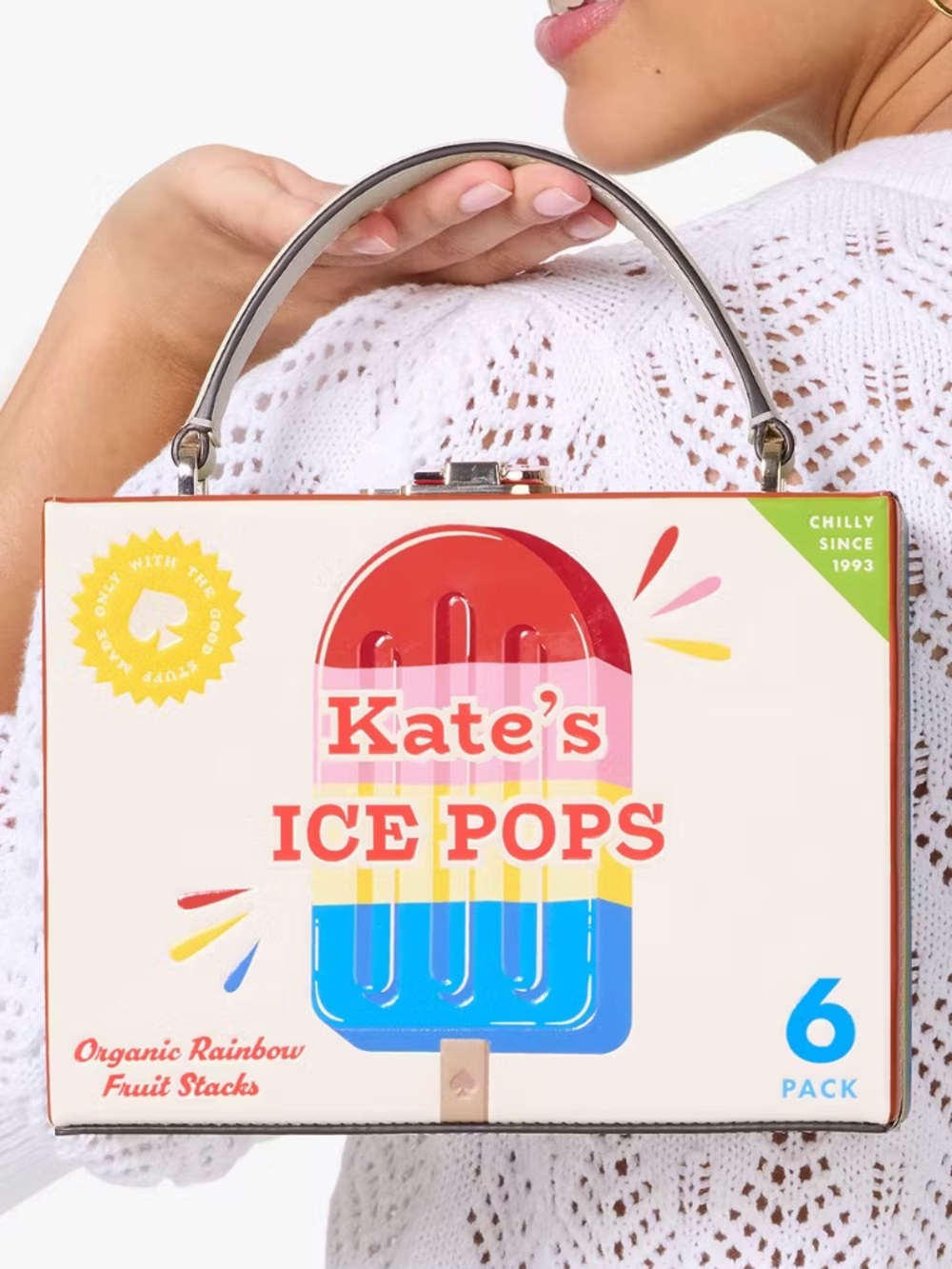$429 Kate Spade ♠️ Snack Bar Popsicle Crossbody Bag Novelty Box Bag Strap NWT - Picture 2 of 11